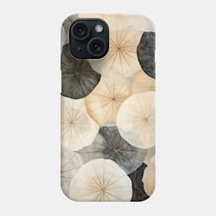 Neutral Lotus Leaf Abstract Art Phone Case