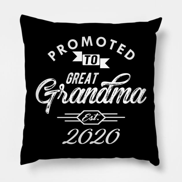 New Great Grandma - Promoted to great grandma est. 2020 Pillow by KC Happy Shop