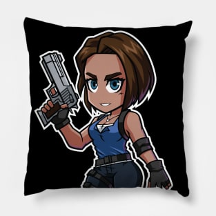 Jill Valentine Chibi RE3 Remake Pillow