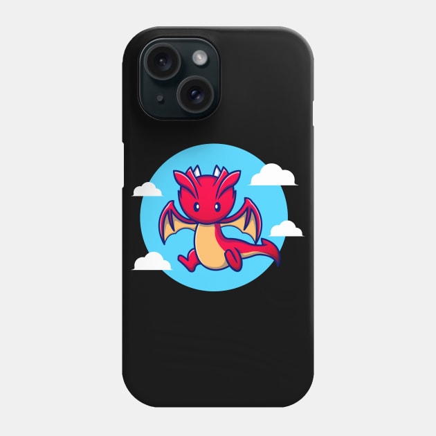 Cute Dragon Flying Cartoon Phone Case by Catalyst Labs