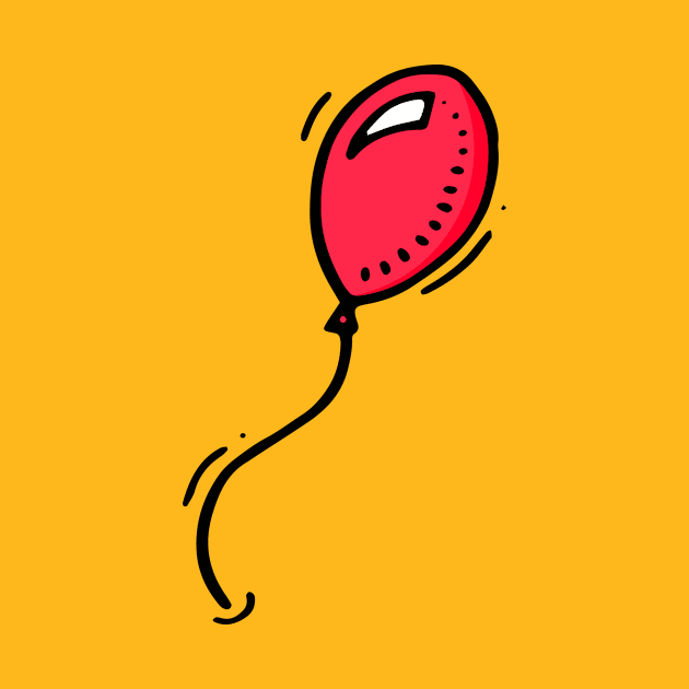 Simple Red Balloon by VANDERVISUALS