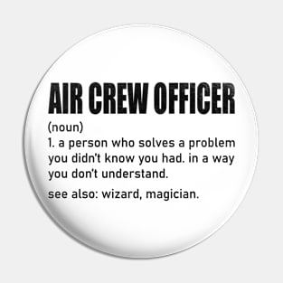 Funny Air Crew Officer Definition Pin