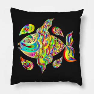 Colorful Rainbow Fish Pillow