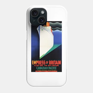 Empress of Britain Five Days Crossing Art Deco Vintage Travel Phone Case