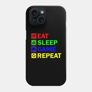 Eat Sleep Game Repeat Phone Case