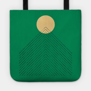 Abstraction mountain and sun landscape Tote