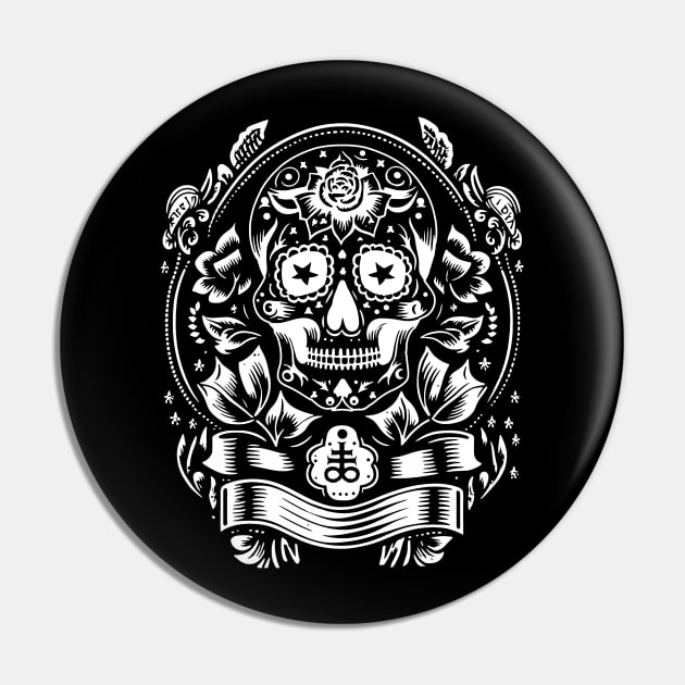 Sugarskull Inverted Pin by TORVENIUS