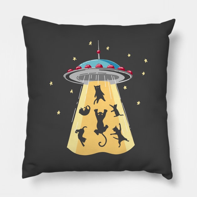 Cat UFO Pillow by kimmieshops