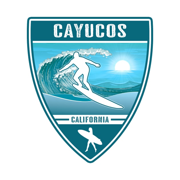 Surf Cayucos California by Jared S Davies