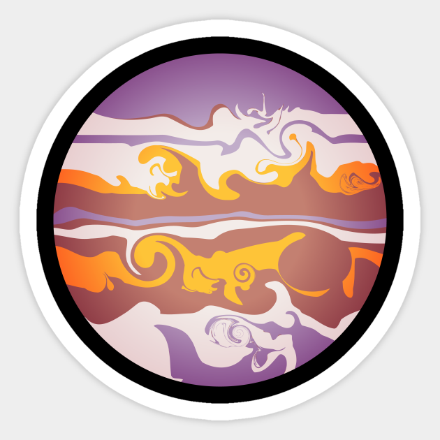 Jupiter Marble Planet Jupiter Sticker Teepublic Au