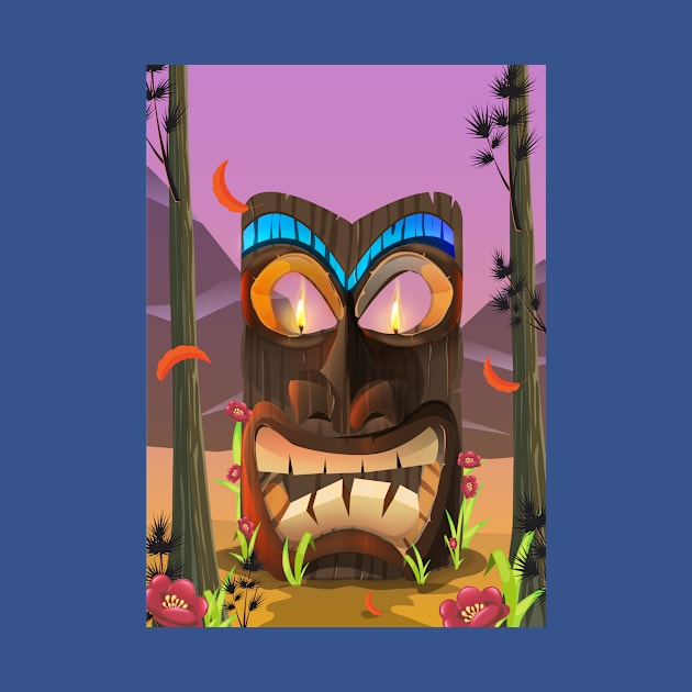 Tiki Wooden Mask by nickemporium1