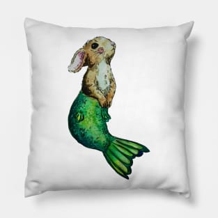 Brown Bunny Mermaid Pillow
