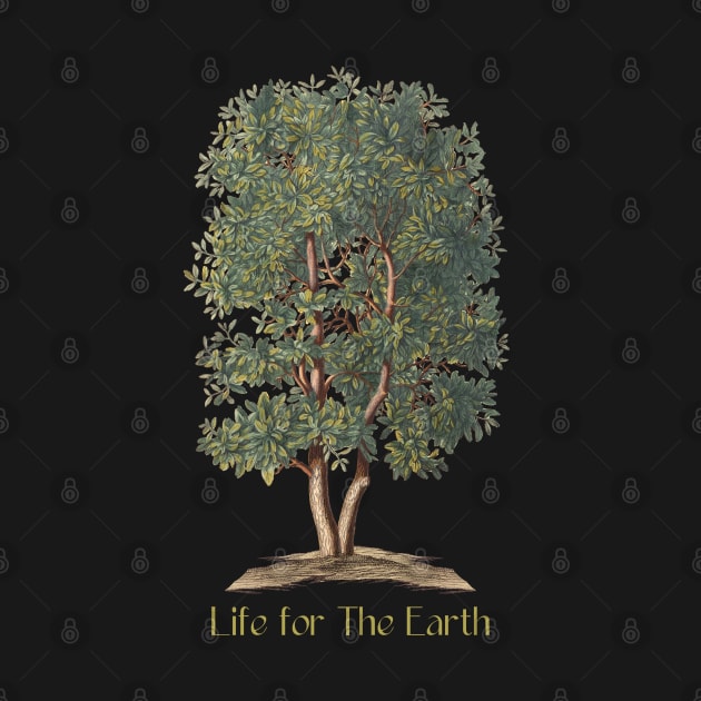 Tree Illustration and Quote for Earth by Biophilia
