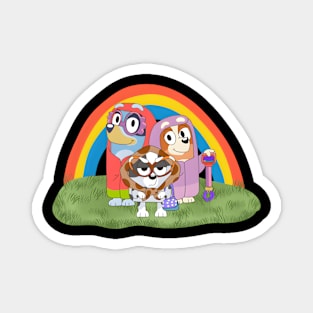 Rainbow Garden Parking Magnet