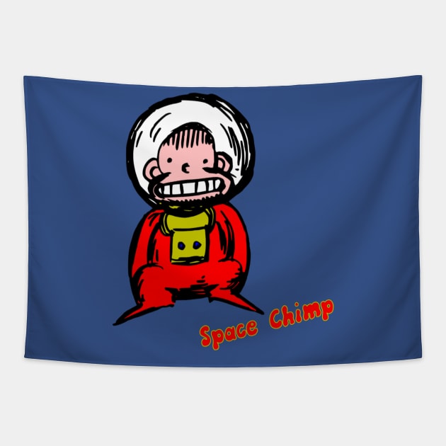 Space Chimp Tapestry by FieryWolf