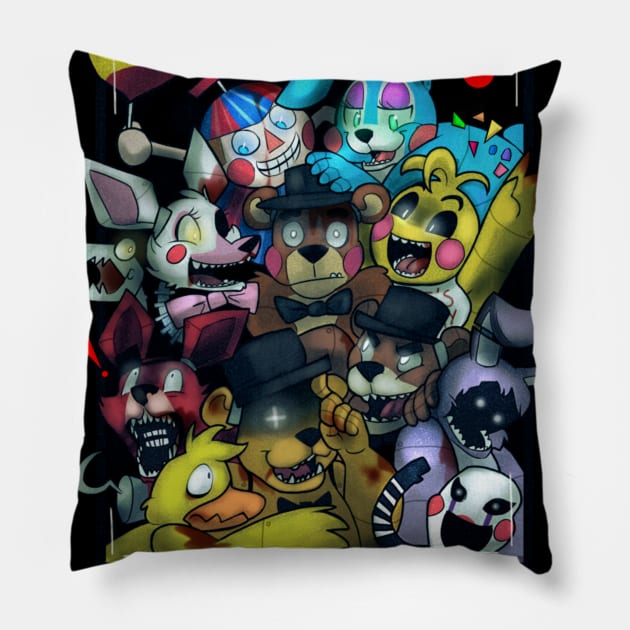 Five Nights at Freddy's 2 Pillow by warningpoodle