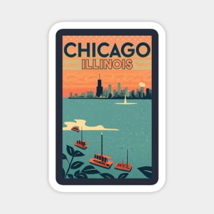 A Vintage Travel Art of Chicago - Illinois - US Magnet