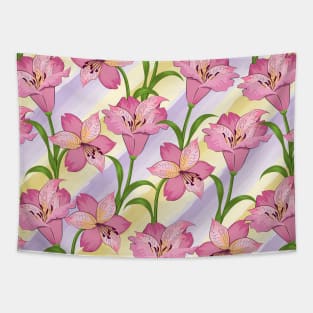 Alstroemeria Flowers Pattern Tapestry