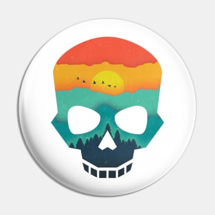 Skully Sunset Pin