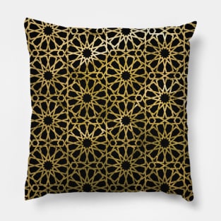 Arabic Gold pattern #1 Pillow