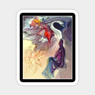 Language of the Birds Fantasy Abstract Dali Print Magnet