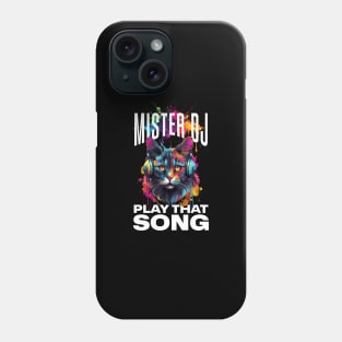 DJ Feline Fusion: A Mesmerizing Colorful Beat Phone Case