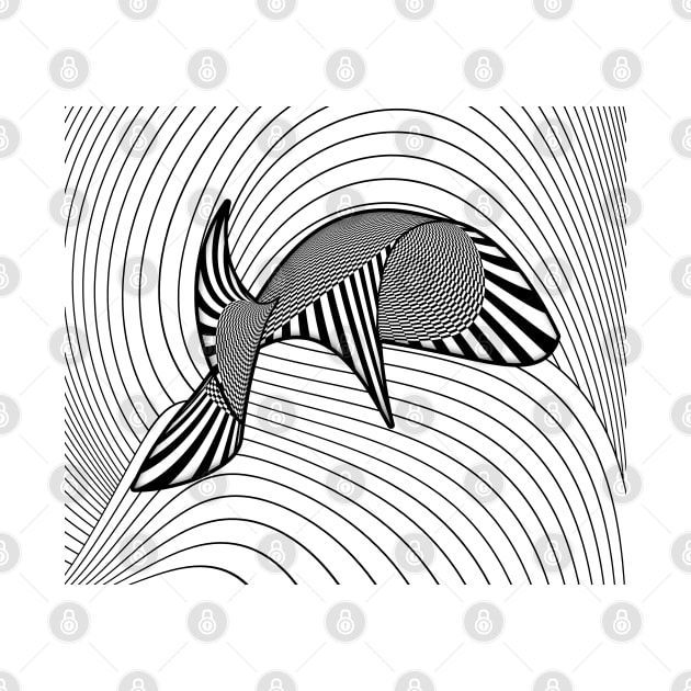 Whale OpArt by 2HivelysArt