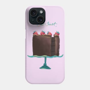 But First, Cake (Chocolate) Phone Case