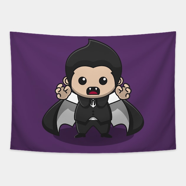 cute dracula Tapestry by fflat hds