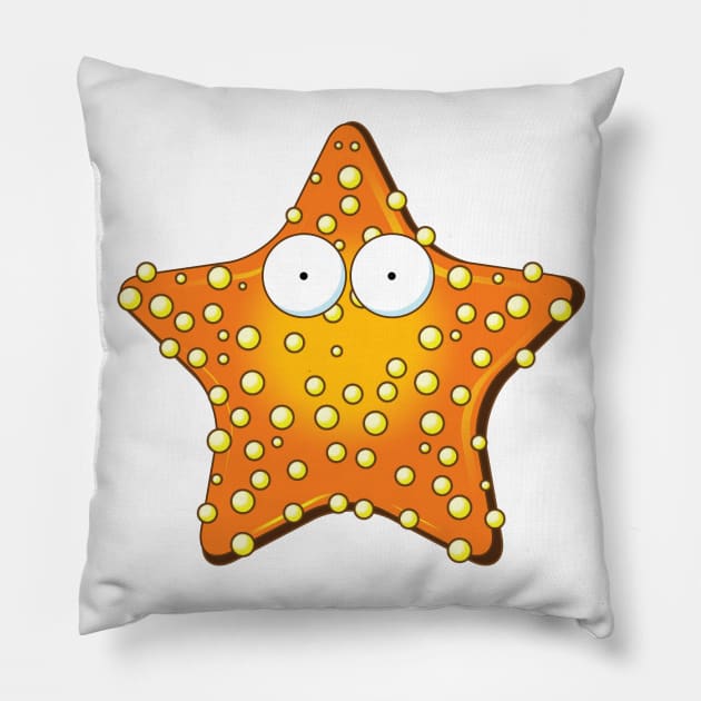 Cartoon Starfish Pillow by nickemporium1