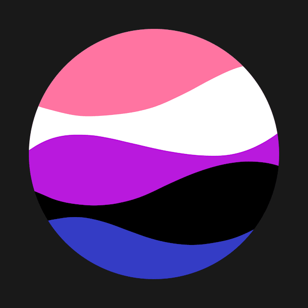 Genderfluid Waves Circle by JustGottaDraw