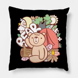 bear doodle Pillow