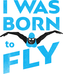 I Was Born To Fly Womens Swimming Magnet