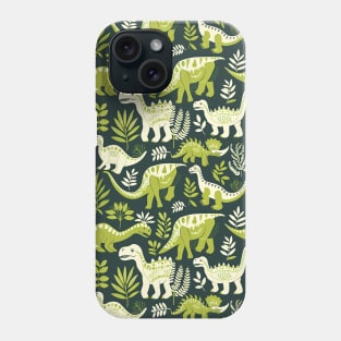 Delightful Dinosaurs in Enchanted Garden Pattern Phone Case