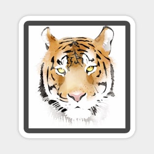 Tiger Head Watercolor Pattern Magnet