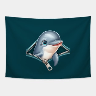 cute dolphin Tapestry