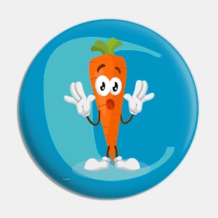 Alphabet n Carrot Pin