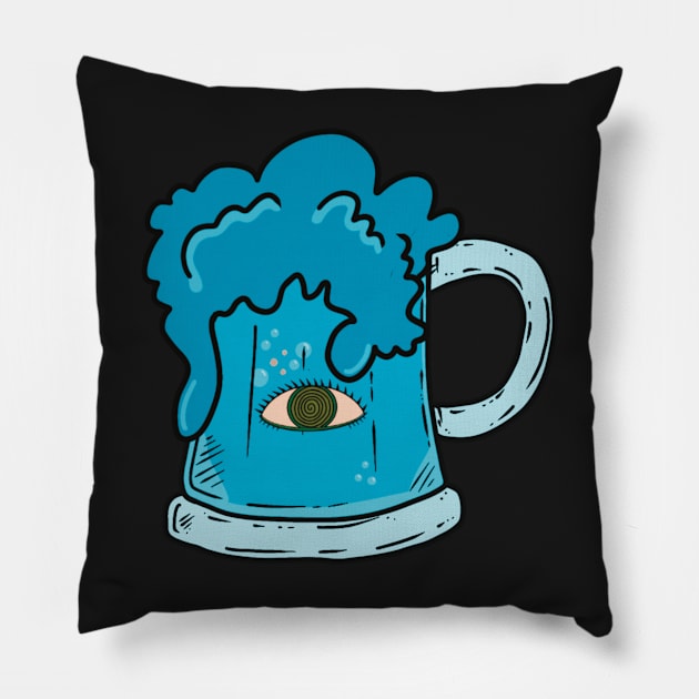 Blue Magic Tankard Pillow by Fuineryn