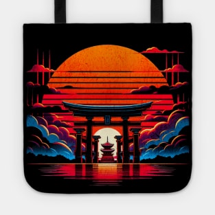 Meiji Shrine Torii Gate Sunset Design Tote