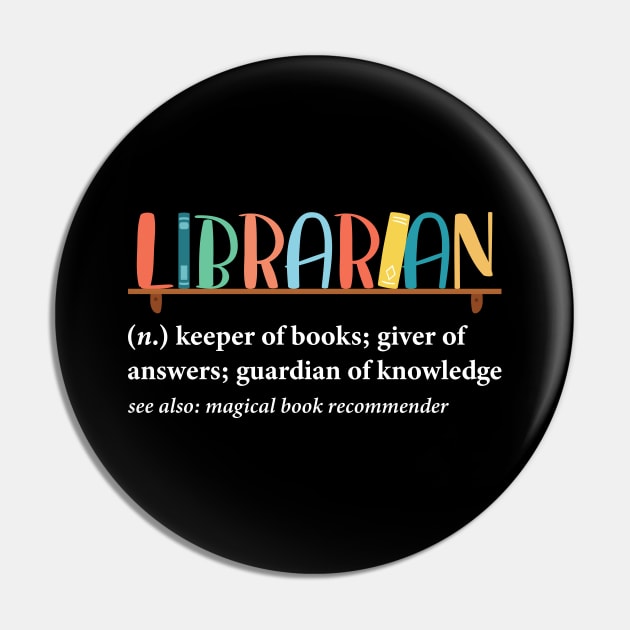 Librarian Pin by White Martian