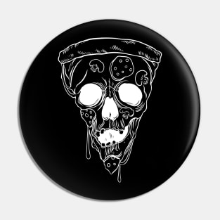 Pizza skull. Half Human Half Pizza Pin