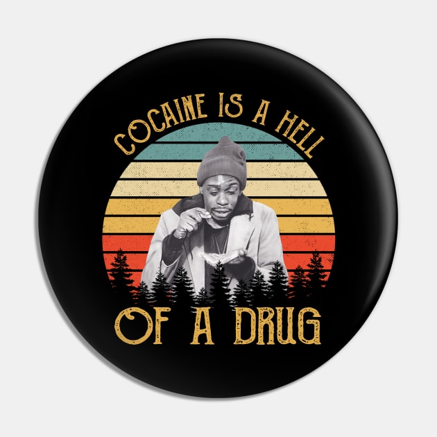 Retro Vintage Cocaine Is A Hell of A Drug Pin by MontaStores