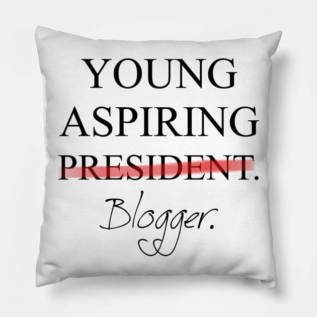 Young Aspiring Blogger Pillow by Pixhunter