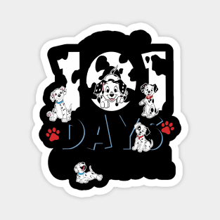 100 Days Of School Dalmatian Dog Boy Kid 100th Day Of School Magnet