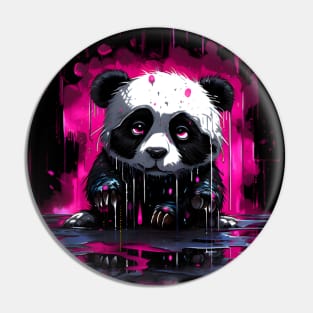 Sad Panda, cartoon, Splash Pin