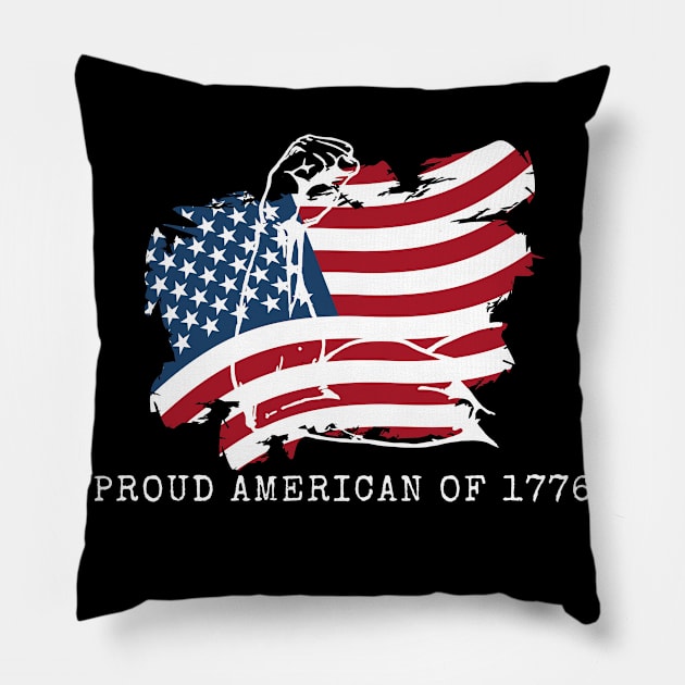 PROUD AMERICAN OF 1776 Pillow by Kachanan@BoonyaShop