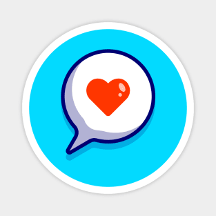 Speech Bubble Love Cartoon Vector Icon Illustration Magnet