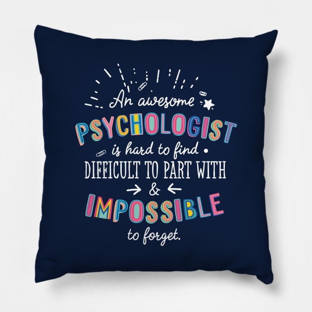 An awesome Psychologist Gift Idea - Impossible to Forget Quote Pillow by BetterManufaktur