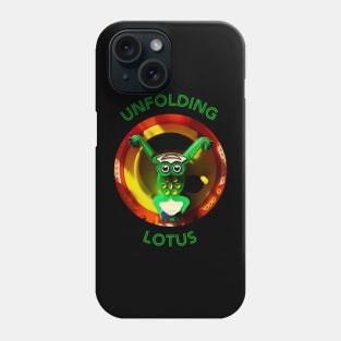 Unfolding Lotus Cute Frog doing Tai Chi Phone Case