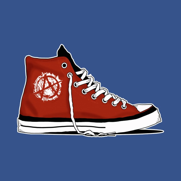 Anarchy Basketball Boot- Anti- establishment Sneaker by IceTees